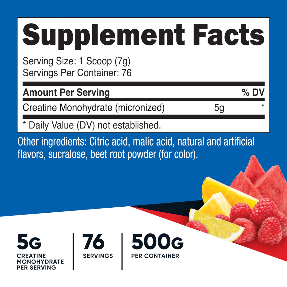 Nutricost Poudre de Créatine Monohydrate 500g packaging
