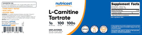 Nutricost Poudre de L-Carnitine Tartrate 100 g en action dans un smoothie
