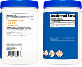 Nutricost Poudre de L-Tyrosine Pure 250g - taille comparée à un objet