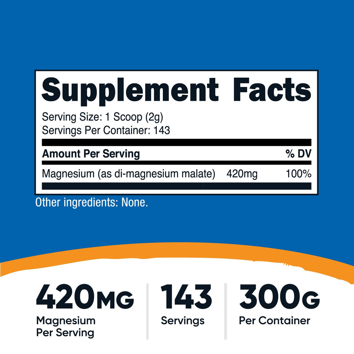 Nutricost Poudre de Malate de Magnésium 300g avec mesure incluse