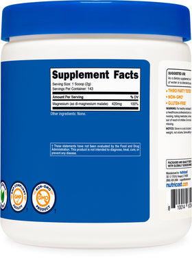 Nutricost Poudre de Malate de Magnésium 300g avec une cuillère