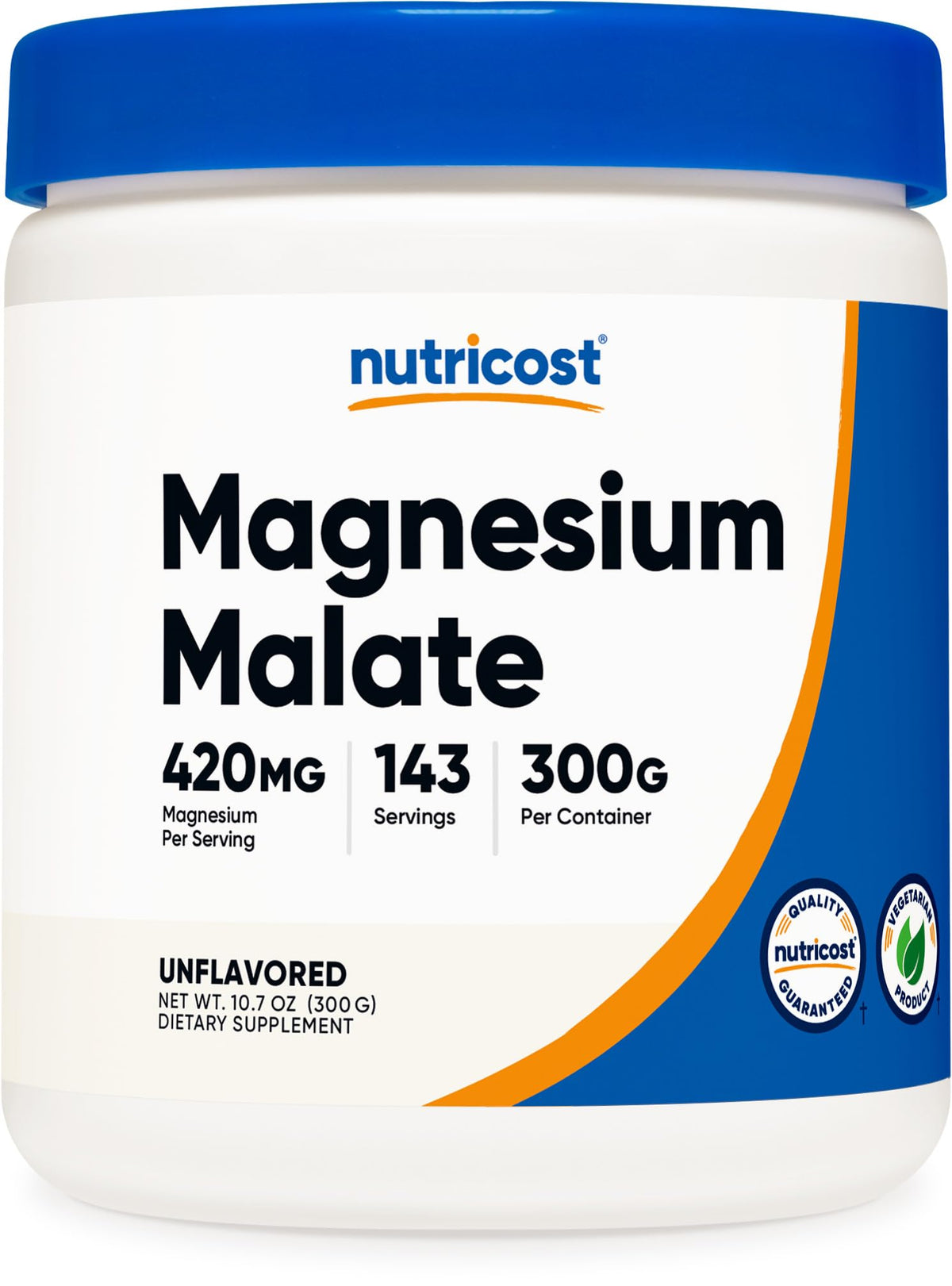 Nutricost Poudre de Malate de Magnésium 300g vue avant