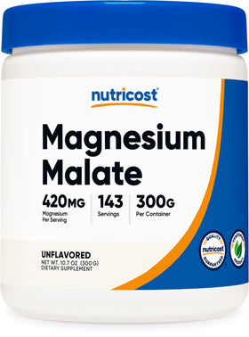 Nutricost Poudre de Malate de Magnésium 300g vue avant