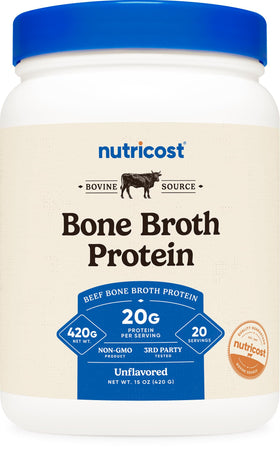 Nutricost Poudre de Protéine de Bouillon de Os de Boeuf contenant 20 portions