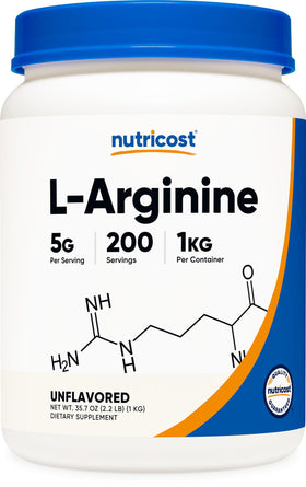 Nutricost Poudre L-Arginine 1KG vue de face