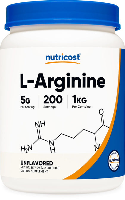 Nutricost Poudre L-Arginine 1KG vue de face