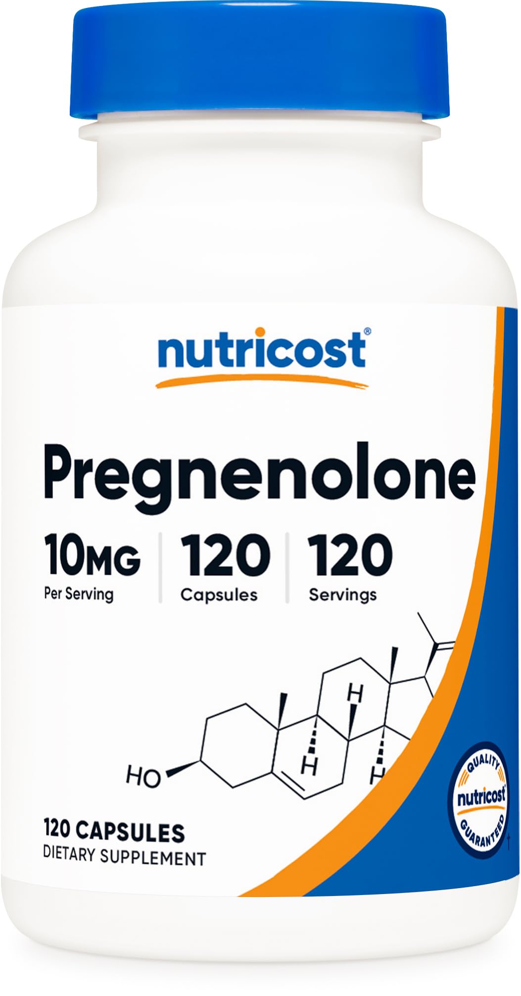 Nutricost Pregnenolone 10mg bouteille avec 120 capsules végétales