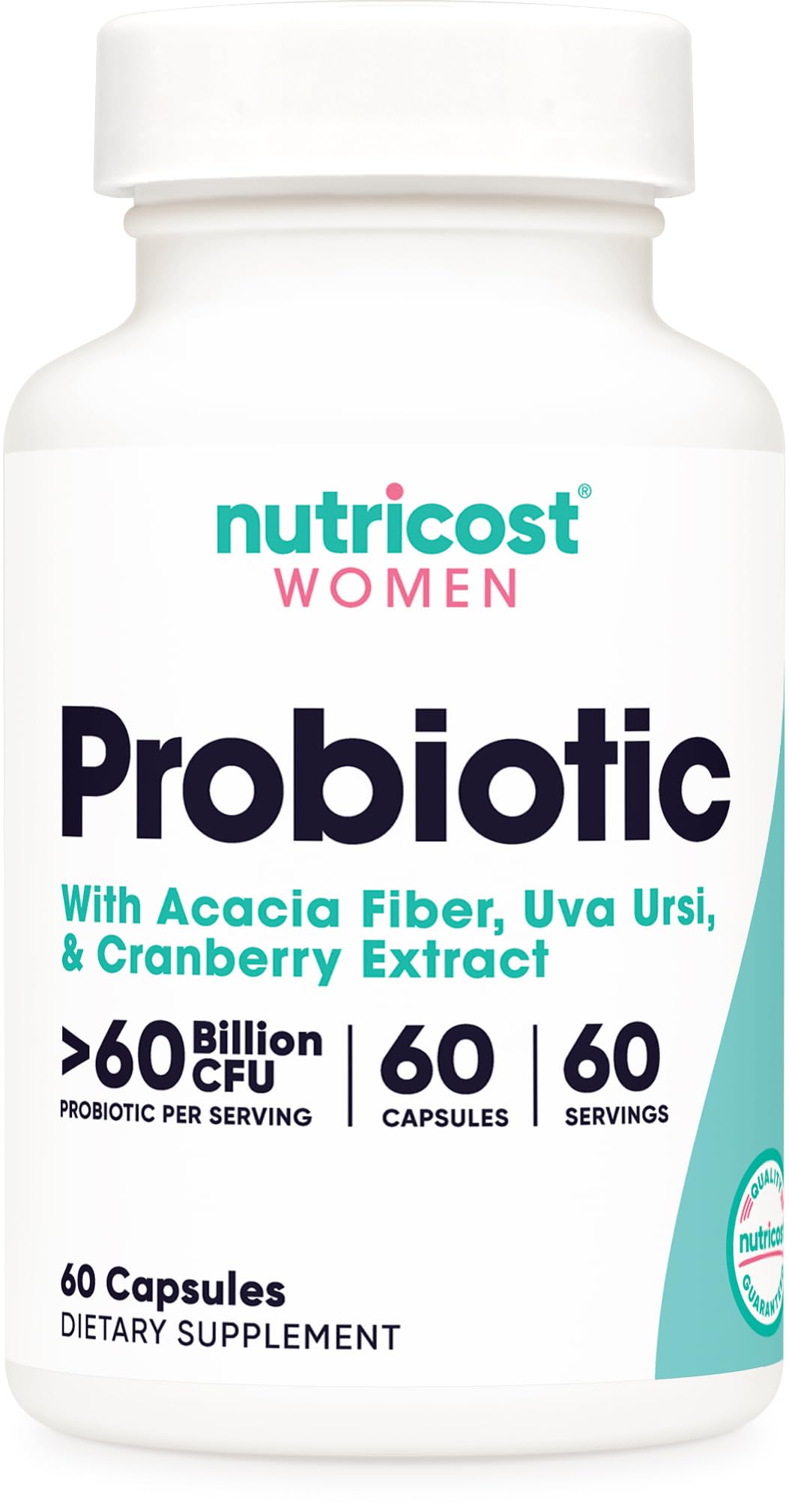 Nutricost Probiotique Femme 60 capsules vue de face