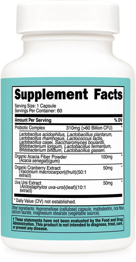 Nutricost Probiotique Femme capsules sur fond blanc