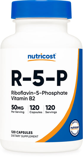 Nutricost R-5-P 50mg 120 capsules vue de face