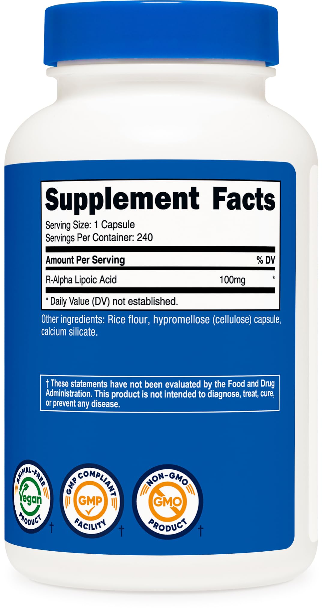 Nutricost R-Alpha Lipoic Acid capsule ouverte