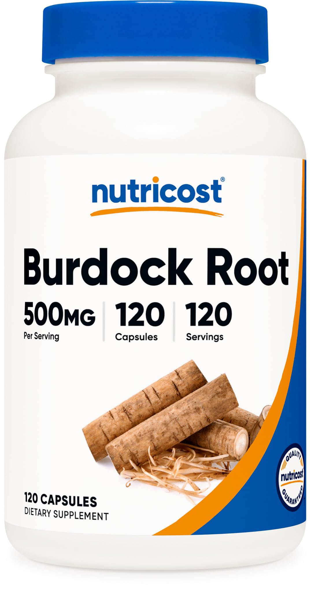 Nutricost Racine de Bardane 500mg 120 gélules végétales, vue avant