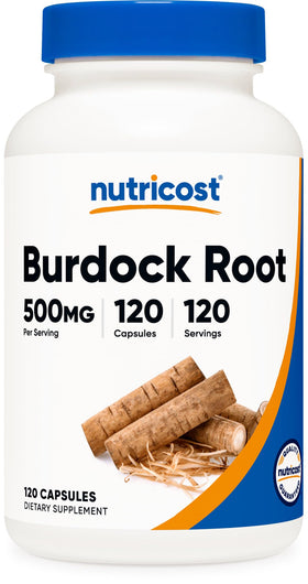 Nutricost Racine de Bardane 500mg 120 gélules végétales, vue avant