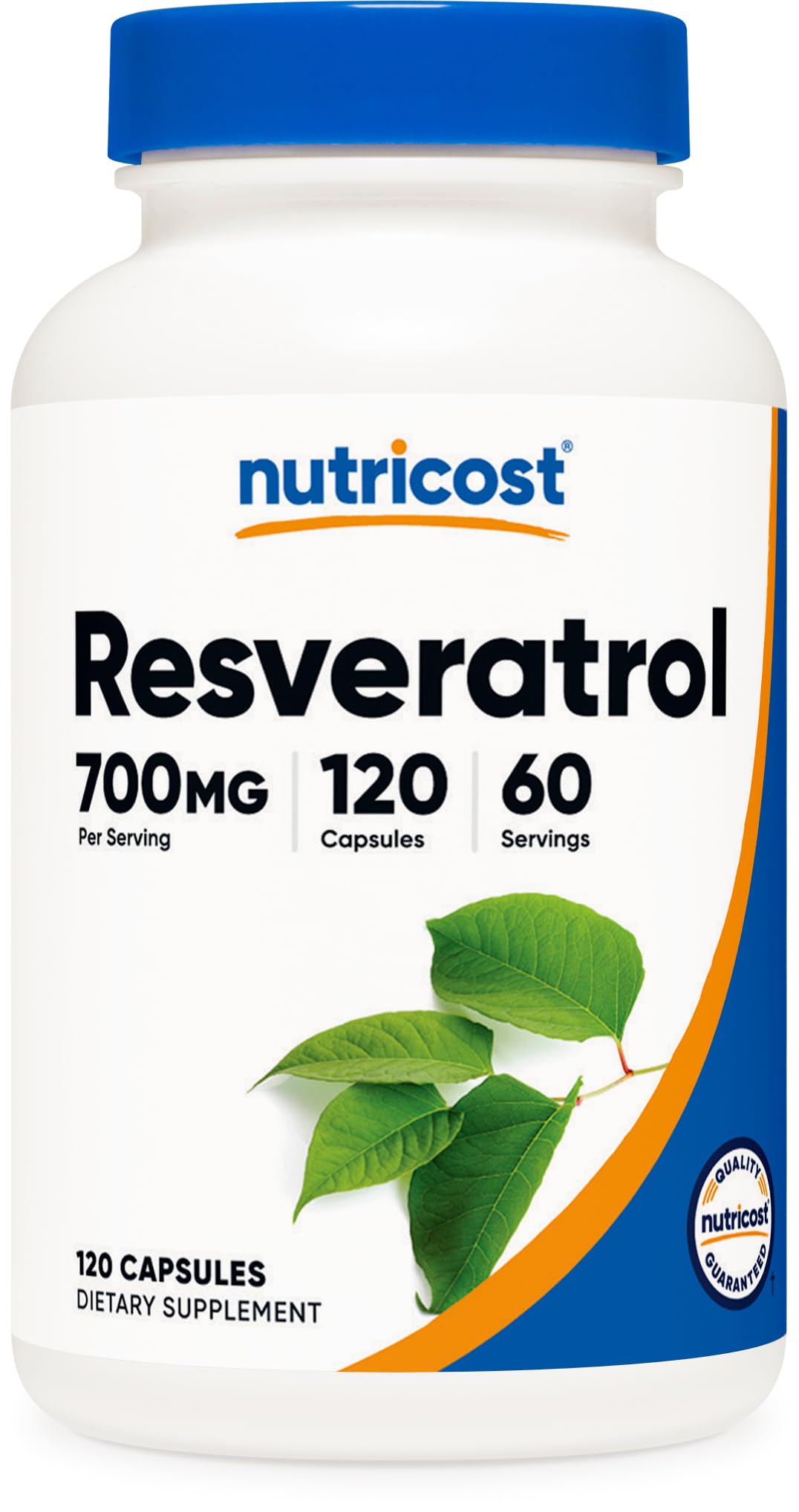 Nutricost Resveratrol 700mg 120 capsules végétales avec étiquette