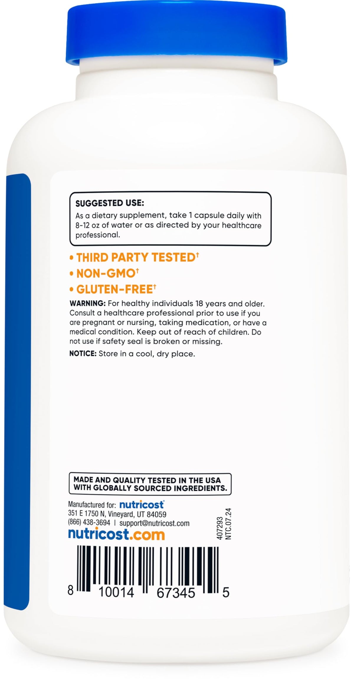 Nutricost Rutin 500mg capsules ouvertes sur table