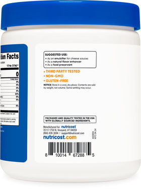 Nutricost Sodium Citrate Poudre 1LB en cuisine avec fromage