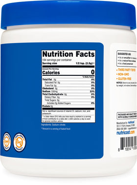 Nutricost Sodium Citrate Poudre 1LB ouvert avec poudre visible