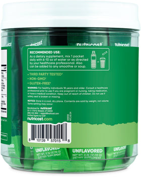 Nutricost Super Greens Bio et vegan sur une table