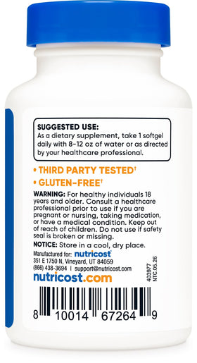 Nutricost Vitamine K2 MK-7 100 mcg gélules souples versées
