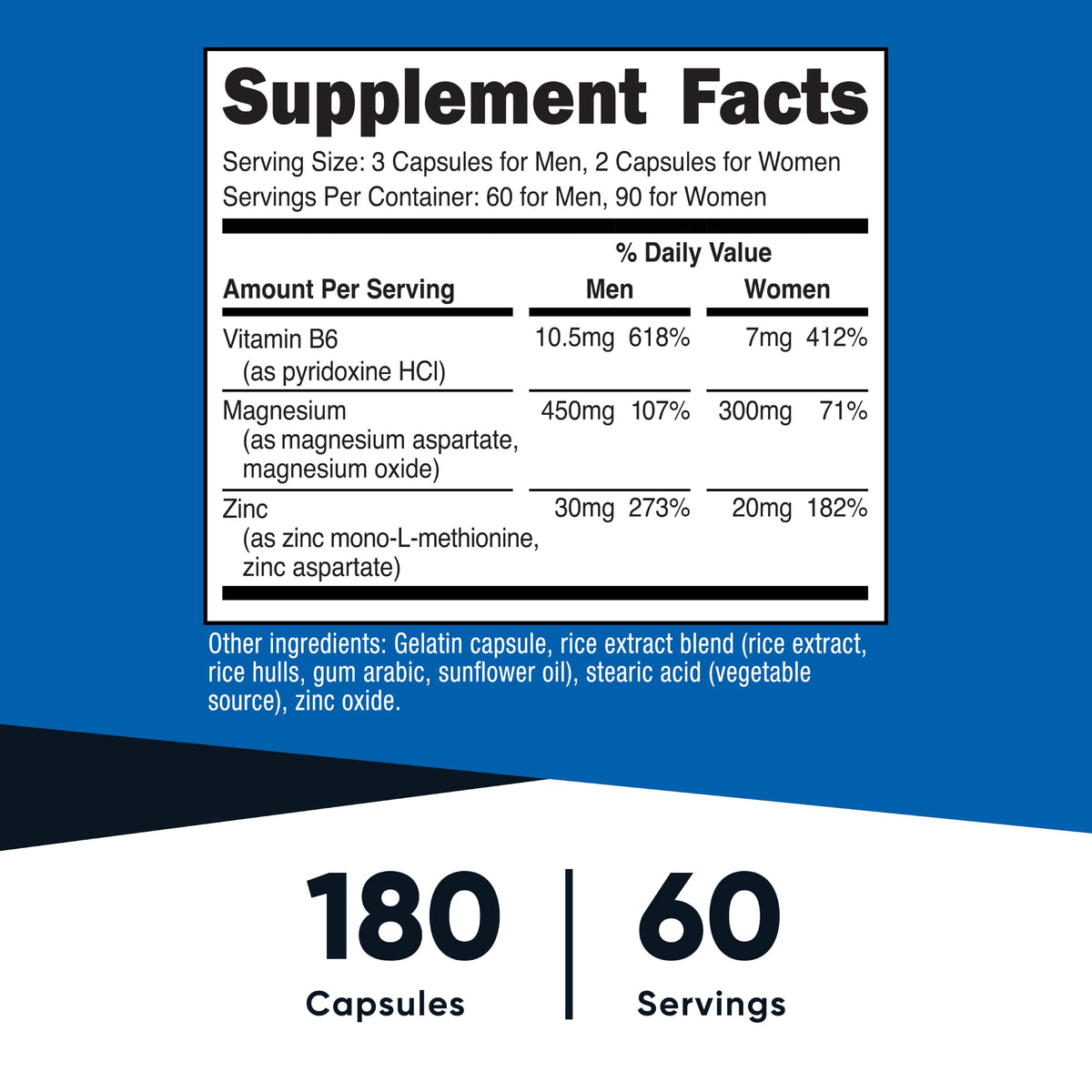 Nutricost ZMA flacon ouvert montrant les capsules