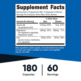 Nutricost ZMA flacon ouvert montrant les capsules