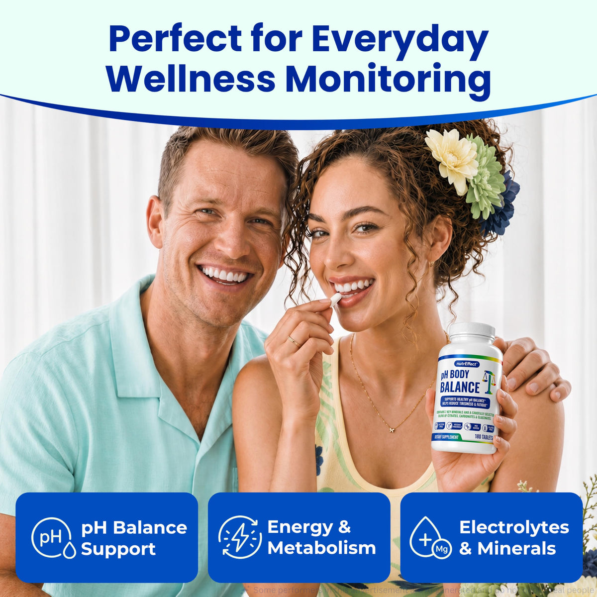 nutriEffect comprimés multi-minéraux pH équilibre 180 tablettes dans une main
