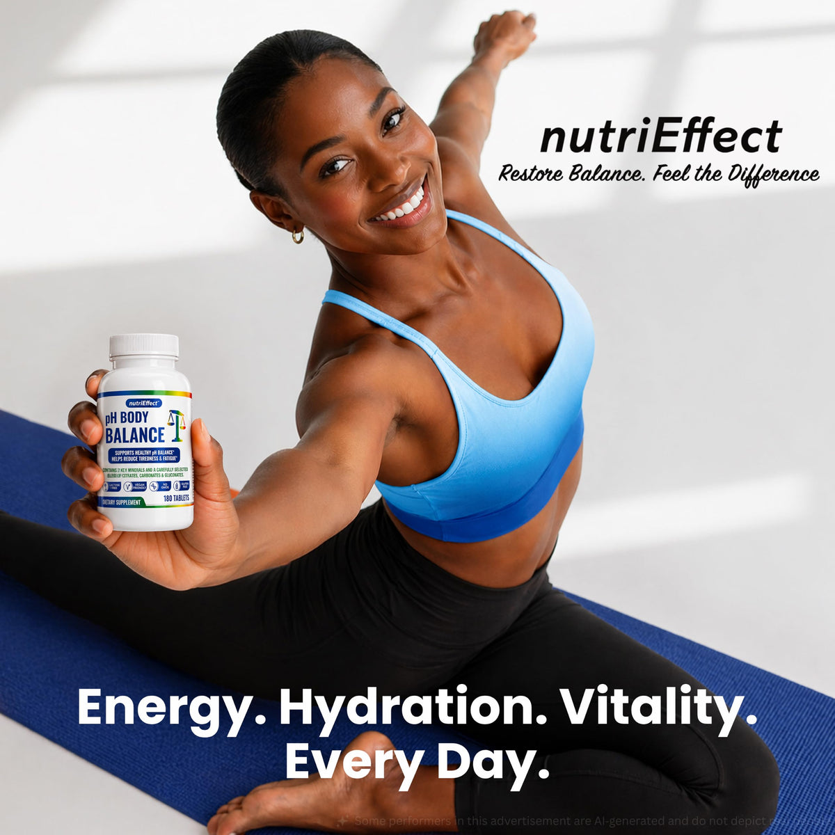 nutriEffect comprimés multi-minéraux pH équilibre 180 tablettes en utilisation quotidienne