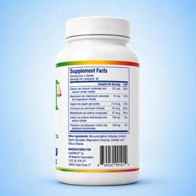 nutriEffect comprimés multi-minéraux pH équilibre 180 tablettes sur une table