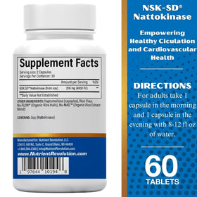 Nutrient Revolution NSK-SD Nattokinase 60 Ct capsule en main