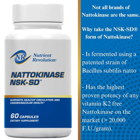 Nutrient Revolution NSK-SD Nattokinase 60 Ct illustration de la santé cardiaque