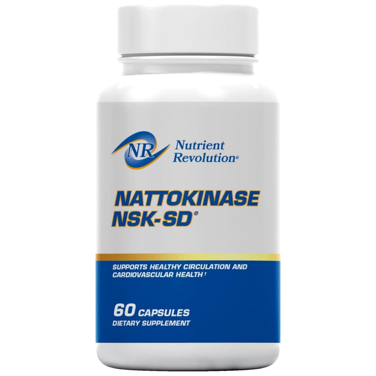 Nutrient Revolution NSK-SD Nattokinase 60 Ct vue avant avec emballage