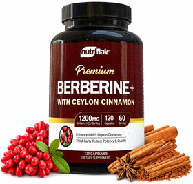 NutriFlair Berbérine HCl 1200mg flacon de 120 gélules