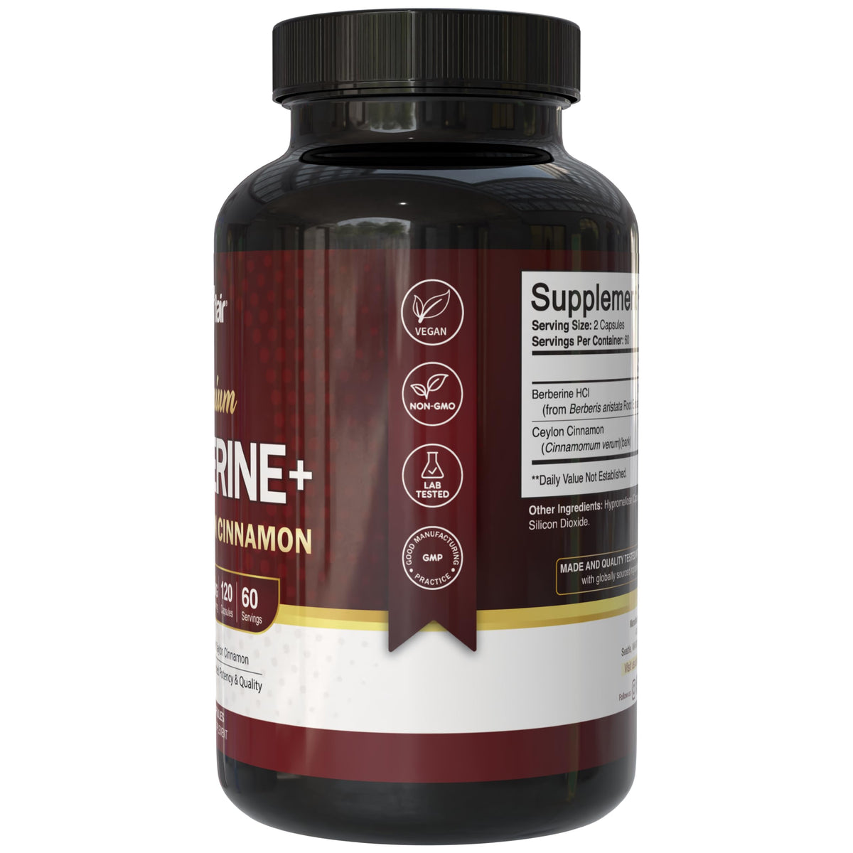 NutriFlair Berbérine HCl 1200mg gélules ouvertes