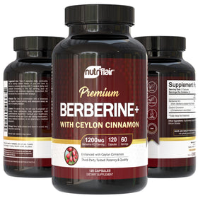 NutriFlair Berbérine HCl 1200mg gélules sur fond blanc