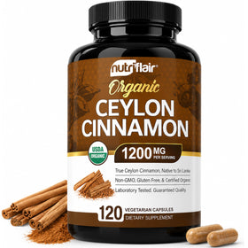 NutriFlair Cannelle de Ceylan 1200mg capsules en bouteille