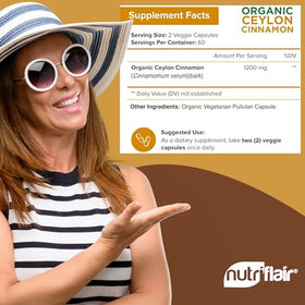 NutriFlair Cannelle de Ceylan 1200mg capsules, vue de côté