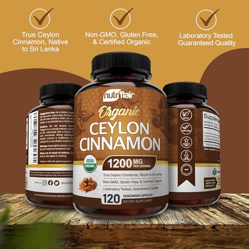 NutriFlair Cannelle de Ceylan 1200mg vue de l'étiquette