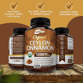 NutriFlair Cannelle de Ceylan 1200mg vue de l'étiquette