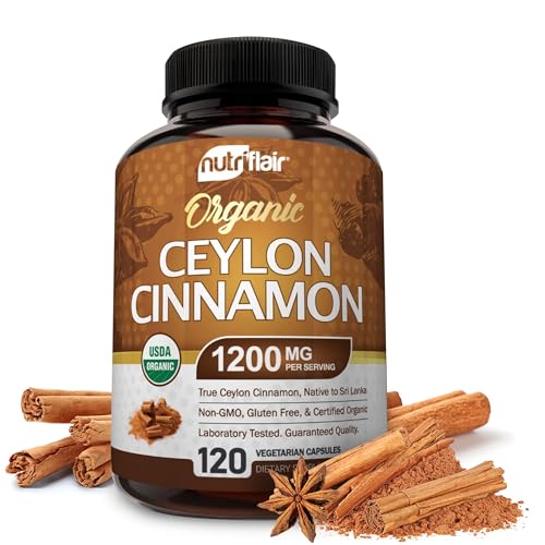 NutriFlair Cannelle de Ceylan capsules sur une table en bois