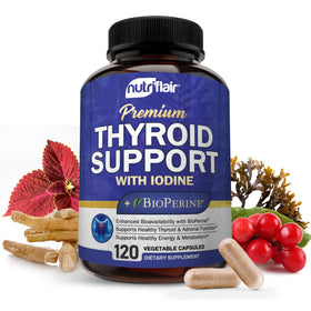 NutriFlair complexe de support thyroïdien 120 capsules vue de face