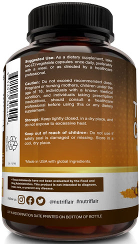 NutriFlair Curcuma Curcumin avec BioPerine en usage quotidien