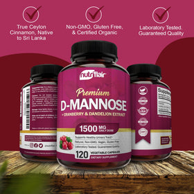 NutriFlair D-Mannose 120 Capsules prise avec un verre d'eau