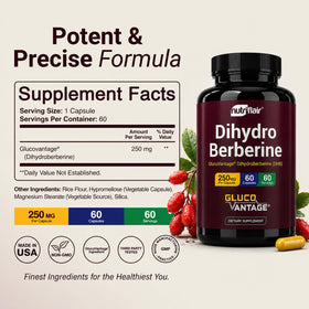 NutriFlair DihydroBerberine 250 mg 60 capsules vue de dos