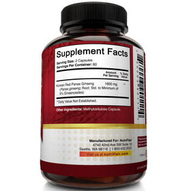 NutriFlair Ginseng Rouge Coréen 1600mg présentation des capsules