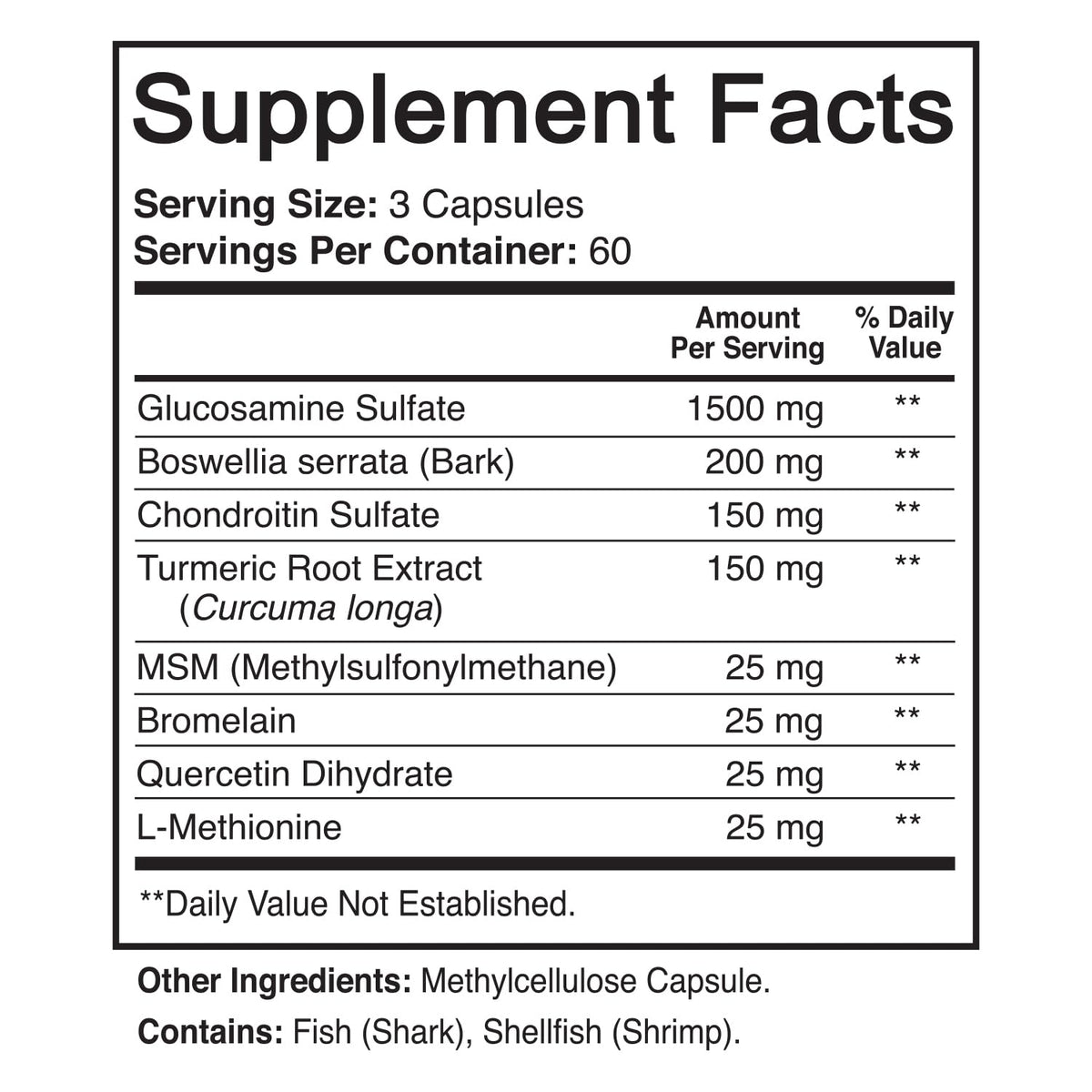 NutriFlair Glucosamine Chondroïtine capsules sur une surface en bois