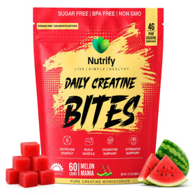 Nutrify Gummies Créatine Monohydrate bouteille avant avec 60 gummies