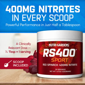 Nutrigardens Extrait de Poudre d'Épinard Rouge RS400 400mg - emballage