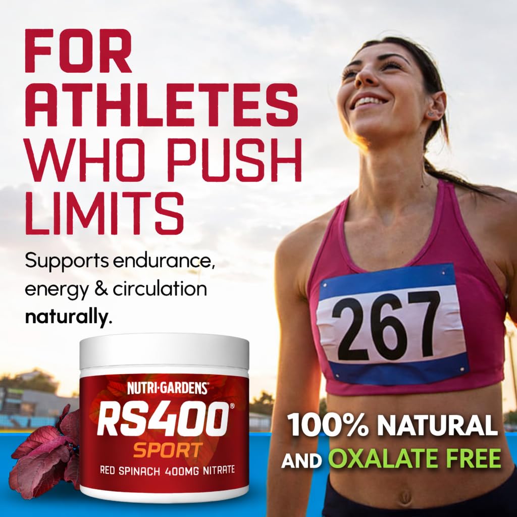 Nutrigardens Extrait de Poudre d'Épinard Rouge RS400 400mg - utilisation quotidienne