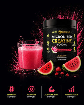 Nutrigenius + Créatine Monohydrate 5g avec BCAA 340g vue arrière