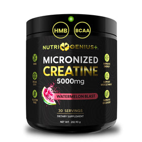 Nutrigenius + Créatine Monohydrate 5g avec BCAA 340g vue avant
